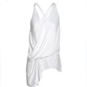 Beautiful sexy new with tags #helmutlang crinkly satin white top. Size medium.